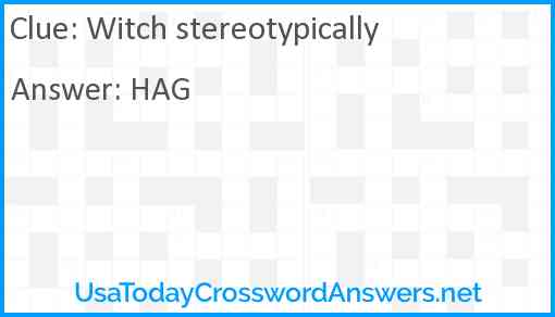 Witch stereotypically Answer