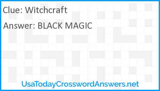 Witchcraft Answer