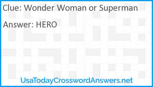 Wonder Woman or Superman Answer