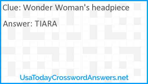 Wonder Woman's headpiece Answer