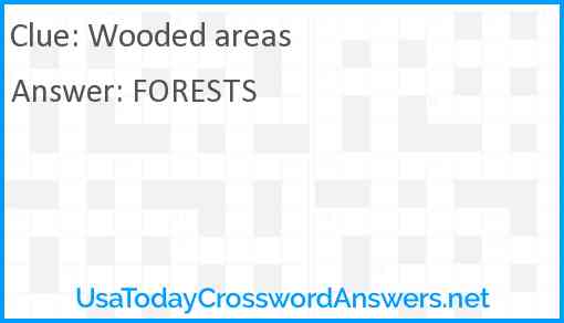Wooded areas Answer