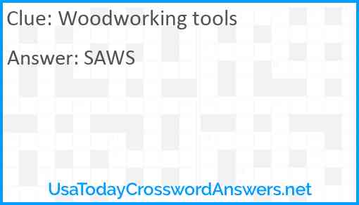 Woodworking tools Answer