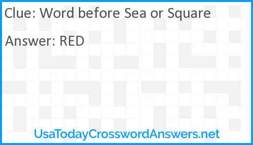 Word before Sea or Square Answer