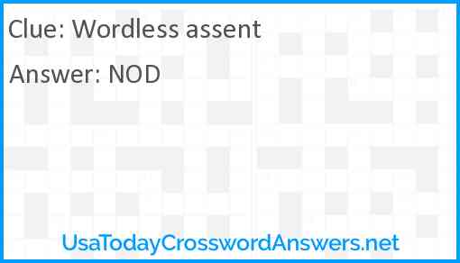 Wordless assent Answer