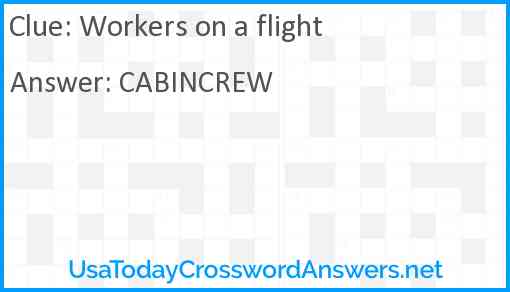Workers on a flight Answer
