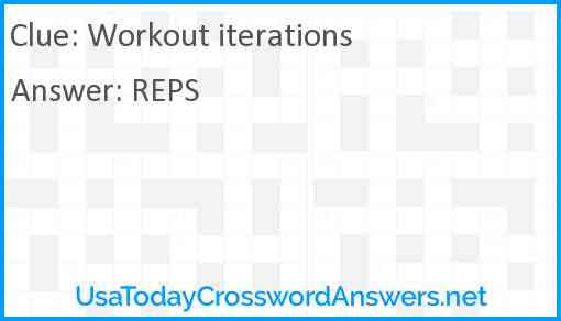 Workout iterations Answer