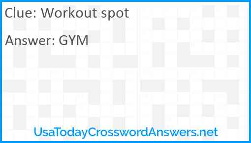 Workout spot Answer