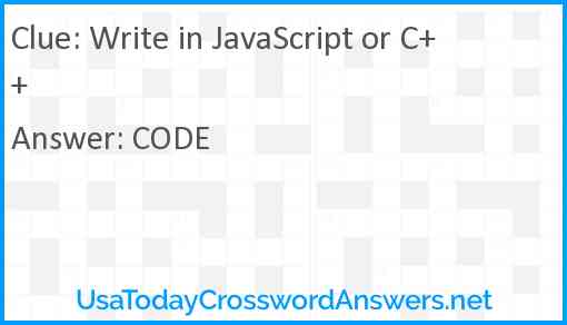 Write in JavaScript or C++ Answer