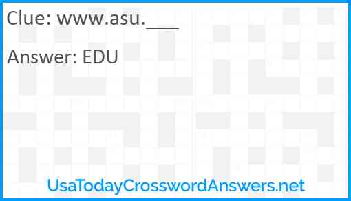 www.asu.___ Answer