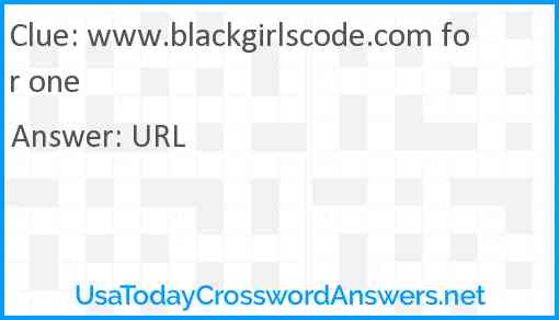 www.blackgirlscode.com for one Answer