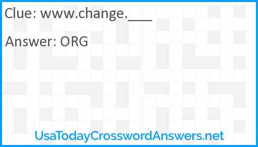 www.change.___ Answer