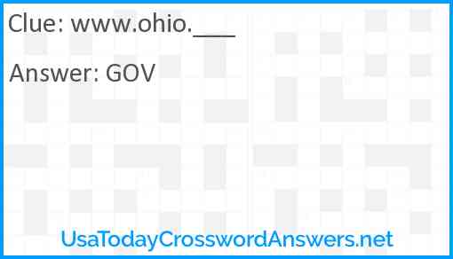www.ohio.___ Answer