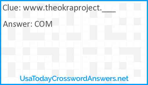 www.theokraproject.___ Answer