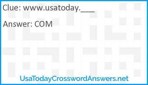 www.usatoday.___ Answer