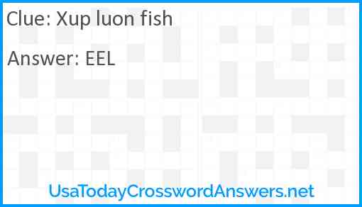 Xup luon fish Answer