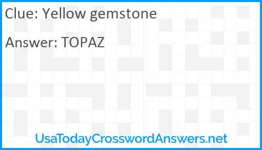 Yellow gemstone Answer