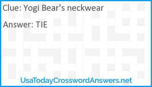 Yogi Bear's neckwear Answer