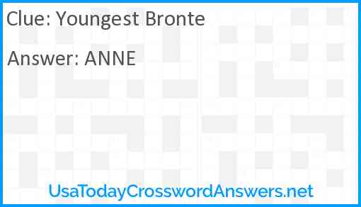 Youngest Bronte Answer