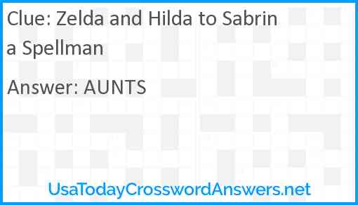 Zelda and Hilda to Sabrina Spellman Answer