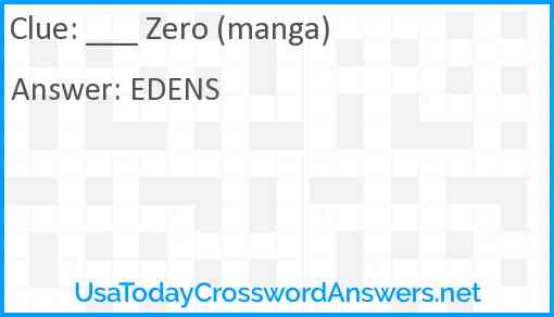 ___ Zero (manga) Answer