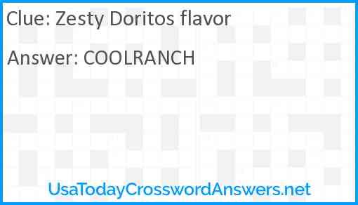 Zesty Doritos flavor Answer