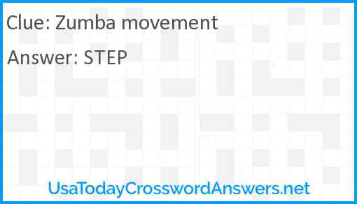 Zumba movement Answer